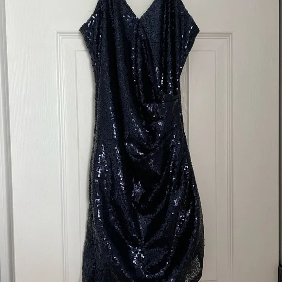 Gorgeous Miss Behave Juniors Xs Navy Blue Sequin Dress | Color: Blue | Size: Xs | Jillytrn's Closet